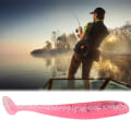 Miniatyrbilde 6 av 8: 20 STK 7,5 cm myk plast fiskesluk t hale Grub orm agn fiskeutstyr tilbehør (rosa)