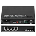 Pikkukuva 6 / 8: 4-porttinen Ethernet-kuituskytkin TBC‑MC3414ES20A Plug Play -vakaa ja tukeva tietokoneverkkojen kytkin 100‑240VUK-pistoke