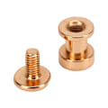 Miniatyrbild 4 av 8: 300 set DIY bokbindningsskruv dubbelskikts platt huvud slätare kanter Chicago skruvar sortiment set för DIY kläder väskor guld