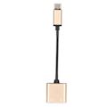 Pikkukuva 1 / 8: 2 in 1 -kuulokeadapteri Type C - 3,5 mm:n porttiin, latausportti, minikokoinen kannettava kuulokeadapteri, kulta