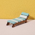 Miniatyrbild 4 av 5: 1 Set Dockhus Miniatyr Spa Kit Mini Trästol Handduk Tofflor Korg Hink Växter Termometer Modell Leksak Sommar Strand Scen Dekoration Pro