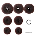Miniatyrbild 2 av 8: Hår Donut Bun Maker Set 7 delar Hårbulle Donut 10 delar Hårnålar och 5 delar Elastiska band Hårbulle Shaper Set