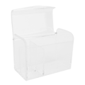 Miniatyrbillede 2 af 8: Transparent bomuldspinde opbevaringsboks Makeup Powder Puff Kosmetisk værktøj Organizer Container