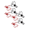 Miniatyrbillede 2 af 8: 100 stk. Binder Clips Krone Form Sort Rød Metal Jern Hollow Design Mini Sjov Binder Clips til Dokumenter Billetter