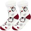 Miniatyrbild 1 av 5: Penguin Slippers Damstrumpor - Varma halkfria vinterstrumpor