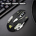 Miniatyrbillede 2 af 8: Genopladelig X8 trådløs spilmus Lydløs LED-baggrundsbelyst USB 1800DPI Optisk Ergonomisk Gaming-mus