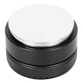Miniatyrbillede 1 af 8: Højdejusterbar kaffemaskine i rustfrit stål, tamper, fordeler, tamperværktøj til hjemmet, kontor, 51 mm, sort, flad bund