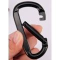 Miniatyrbilde 4 av 4: Twist Lock Klatrehake, Heavy-duty D-formet Klips for Klatring, Rappelling og Fjellklatring (Svart)