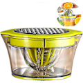 Miniatyrbild 1 av 5: Multifunktionell Manuell Citruspress, 4-i-1 Press för Apelsiner, Citroner, Citrusfrukter, Med 2 Rivjärn, Graverad Mätning 400ml