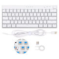 Miniatyrbilde 1 av 8: Mekanisk tastatur Tre moduser 61 taster RGB bakgrunnsbelysning Trådløs 2.4G Mekanisk spilltastatur for kontorspill Blå bryter
