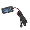 Pikkukuva 5 / 8: Moottoripyörän jännitelämpömittari DC12V LCD-näyttö Vedenpitävä sininen taustavalo Yleiskäyttöinen moottoripyörälle 18mm/0.7in