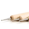 Miniatyrbild 3 av 7: 5-delad trä dubbelsidig prickpenna set pärlor strass plocka upp nagelkonst manikyrverktyg