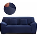 Miniatyrbilde 3 av 5: 2-seters elastisk sofatrekk, sofatrekk sofatrekk sofatrekk stretch sofatrekk for sofa med armlener, marineblå