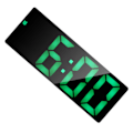 Miniatyrbild 7 av 8: Elektronisk klocka LED-skärm Digital spegelväckarklockor Batteriplugg DualUse 0712