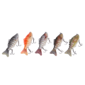 Miniatyrbilde 6 av 8: 5 STK 6 seksjoner fiskesluk Multiledd Swimbait Flerseksjons hardt agn med 2 kroker