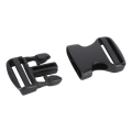 Miniatyrbilde 7 av 8: 5 stk hurtigspenne plast dobbel justerbar stroppspenner erstatning DIY Craft for ryggsekk SvartFor 25mm bredde stropp