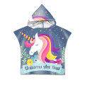 Miniatyrbild 1 av 3: Unicorn Hooded Kids Beach Handduk för pojkar och flickor - Snabbtorkande toddler Pool Wrap