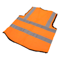 Miniatyrbillede 8 af 8: Sikkerhedsreflekterende vest med flere lommer, vandtæt, høj synlighed, lynlås foran, sikkerhedsvest til værge, orange