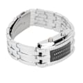 Miniatyrbild 8 av 8: LED- watch Unik binärt tidsläge Display Konvex bågstruktur Vattentät LED- watch Elektronisk watch Silver L