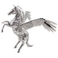 Pikkukuva 4 / 5: 3D Metallitaideveistos Malli Kokoamispaketti - Pegasus