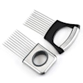 Miniatyrbilde 1 av 5: Løk Skjærer Verktøy - Rustfritt Stål, Grønnsak Potet Kutter, Kjøkken Gadget (2 stk)