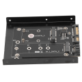 Miniatyrbilde 5 av 8: SATA Adapter 2 i 1 MSATA/M2 NGFF SSD til Dual Port SATA3 Converter med 3,5 tommers harddiskstøtte Datatilbehør