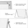 Miniatyrbilde 3 av 5: Magnetisk tavle med stativ for skrivebord, dobbeltsidig whiteboard, planlegger, påminnelse for skole Zekai