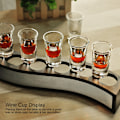 Miniatyrbillede 8 af 8: Desktop Bambus 6 Flasker Vinglas Stativ Glas Holder Display Hylde Organizer