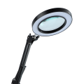 Miniatyrbilde 8 av 8: 1 stk forstørrelseslampe 10X forstørrer skrivebord LED-lys Justerbar med klemme for vedlikehold - svart