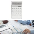 Miniatyrbillede 5 af 6: Solar Batteridrevet Store taster LCD Display Kontorberegner Hvid