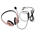Pikkukuva 8 / 8: Call Center Headset Monitoiminen tyylikäs melua vaimentava HD-puhelun kuulosuojaimet puhelinkuulokkeet Rose Gold Dual 3,5 mm