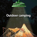 Miniatyrbillede 2 af 5: Bærbar Camping Ventilator USB Udendørs Camping Loftventilator LED Lys