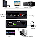 Miniatyrbilde 4 av 5: HDMI lyduttrekker 4Kx2K HDMI til HDMI Konverter SPDIF TOSLINK Optisk og 3.5mm Stereo lyd Digital til Analog 4K Adapter