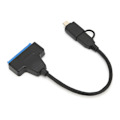 Pikkukuva 5 / 8: USB3.0 SATA -sovitin TypeC USB3.0 - SATA 7 15-nastainen helppokäyttöinen kaapeli ulkoisille 2,5 tuuman kiintolevyille tukee OTG:tä
