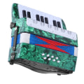Miniatyrbillede 7 af 8: 17 tangenter 8 basklaver harmonikamusikinstrument for begynderestuderende (grøn)