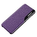 Miniatyrbillede 2 af 5: Kompatibel Honor Magic 5 Lite 5g /x9a 5g PU Læder Shell Side View Vindue Stand Case Telefon Cover - D Lilla