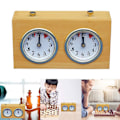 Miniatyrbilde 4 av 5: Sjakk Timer Sjakk Klokke, Mekanisk Analog Spilltimer i Tre Teller Opp Ned Sjakk Konkurranse Timer