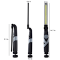 Miniatyrbilde 4 av 8: Multifunksjonell justerbar arbeidslys LED lommelykt sammenleggbar COB arbeidslys oppladbar magnet inspeksjonslys