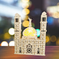 Pikkukuva 8 / 8: Ramadanin adventtikalenteri, puinen koriste, Eid Mubarak -laskentakalenterikoriste LED-valoilla