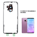 Pikkukuva 7 / 8: Puhelimen takakuori Samsung S9 G960 -mallille, läpinäkyvä lasinen takakansi (punainen)