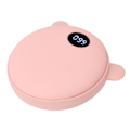 Miniatyrbillede 6 af 8: Genopladelig håndvarmer sød bjørn 5200mAh 3 temp-tilstand håndflade størrelse elektrisk håndvarmer til telefon tablet vinter pink bjørneører