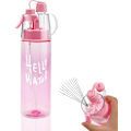 Miniatyrbilde 1 av 5: Vannsprayflaske Drikkeflaske med Spray Sportsvannflaske for 580ml Drikkeflaske med Flip Straw rosa