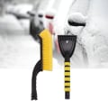 Miniatyrbilde 5 av 6: Avtakbar 2-i-1 børste snøskuffe med ergonomisk skumgrep - gul/svart