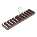 10-spors slipsbelte skjerfholder Robust plast skap garderobe plassbesparende brun