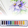 Miniatyrbillede 4 af 8: Solid Pigment Børneakvarel Maling Hurtigtørrende Pigment Kit Kunst Tilbehør 12 Farver