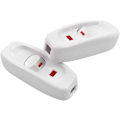 Miniatyrbild 2 av 5: 2-pack AC 250V 10A Inline På/Av Vippströmbrytare Bordslampa Kabelströmbrytare med Vit LED-indikator