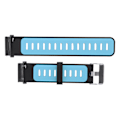 Miniatyrbillede 1 af 8: 22 mm silikone urrem dobbeltfarvet silikone urrem udskiftning til Fenix ​​7 Black Blue