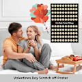 Miniatyrbilde 4 av 5: Valentines Gave Skrape Lodd Plakat, 100 Posisjoner Utfordring Dates Skrape Lodd Plakat Romantisk Par Kveld Spill Plakat for Jubileum og Valentines