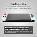 Miniatyrbild 5 av 5: 3 par (6 stycken)-OLED-Vit, set skin, CQC och FPS, Joystick Cap, Analog Stick Cap för Nintendo Switch Joy-Con Controller och Switch OLED