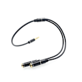 Miniatyrbilde 2 av 8: 3,5 mm lydsplitterkabel 3,5 mm hann til 2 port 3,5 mm hunn med mikrofon 3,5 mm forlengelseskabel adapter